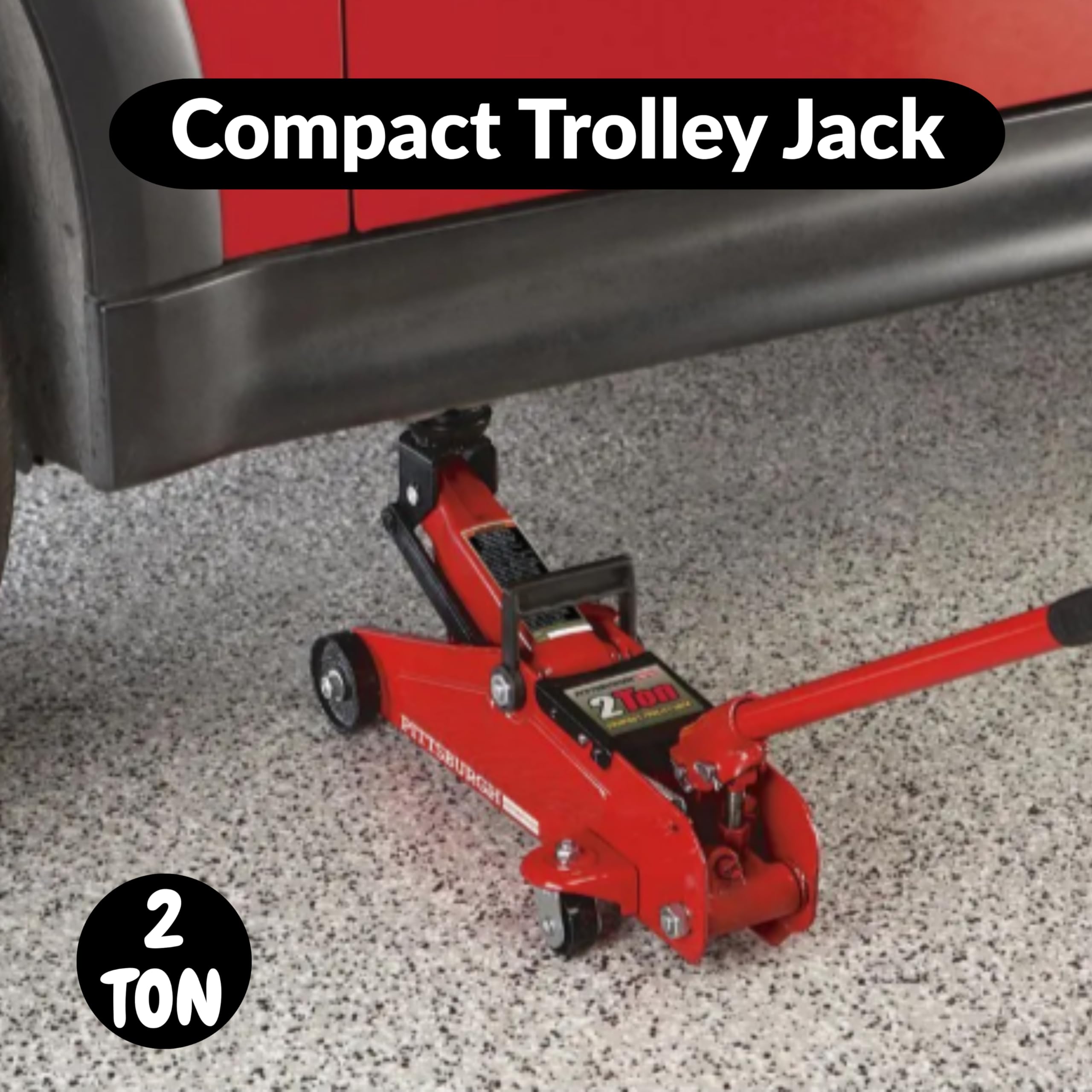 Amazon.com: 2 Ton Compact Trolley Floor Jack – Heavy-Duty Steel